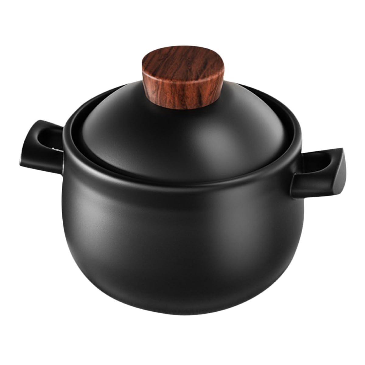 Pentola in Ceramica per Stufati 1.8l con Doppio Manico, Casseruola Antiaderente per Fornello a Gas, Pentola per Cucinare Zuppa e Bibimbap in Casa, Resistente al Calore e Facile