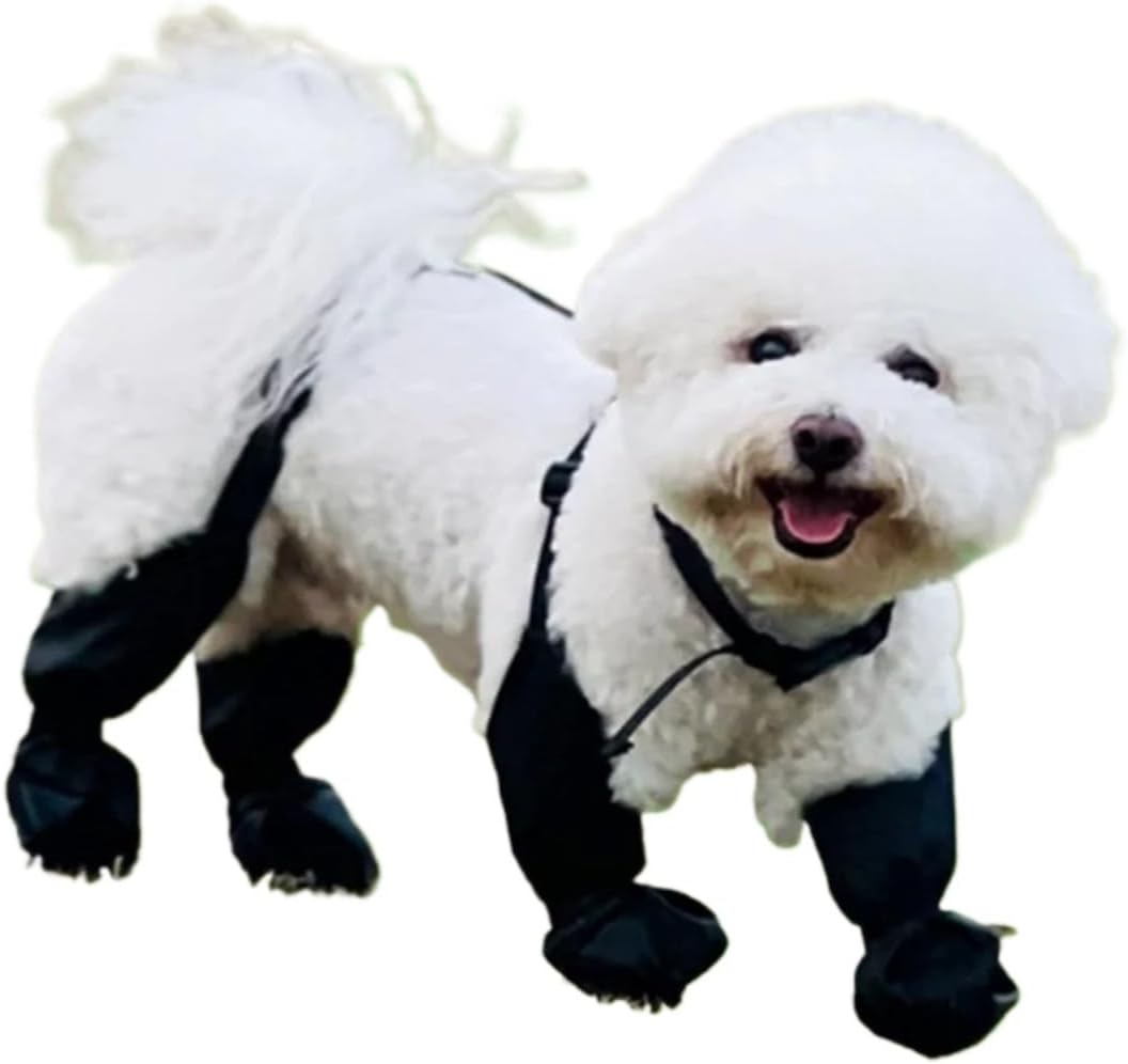 Waterproof Dog Boots Anti-Slip Dog Shoes Pet Paw Protector Dog Rain Booties Dog Outdoor Sock Shoes for Walking Running Hiking(Style L)