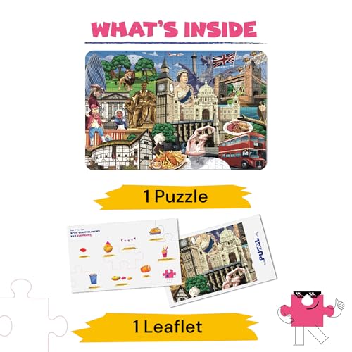 Image of London City Jigsaw Puzzle for Kids 9+ Years & Adults, 250 Pieces Educational Puzzle Game, Brain Booster for Travel, Culture & History Learning, Fun & Challenging Puzzle Gift