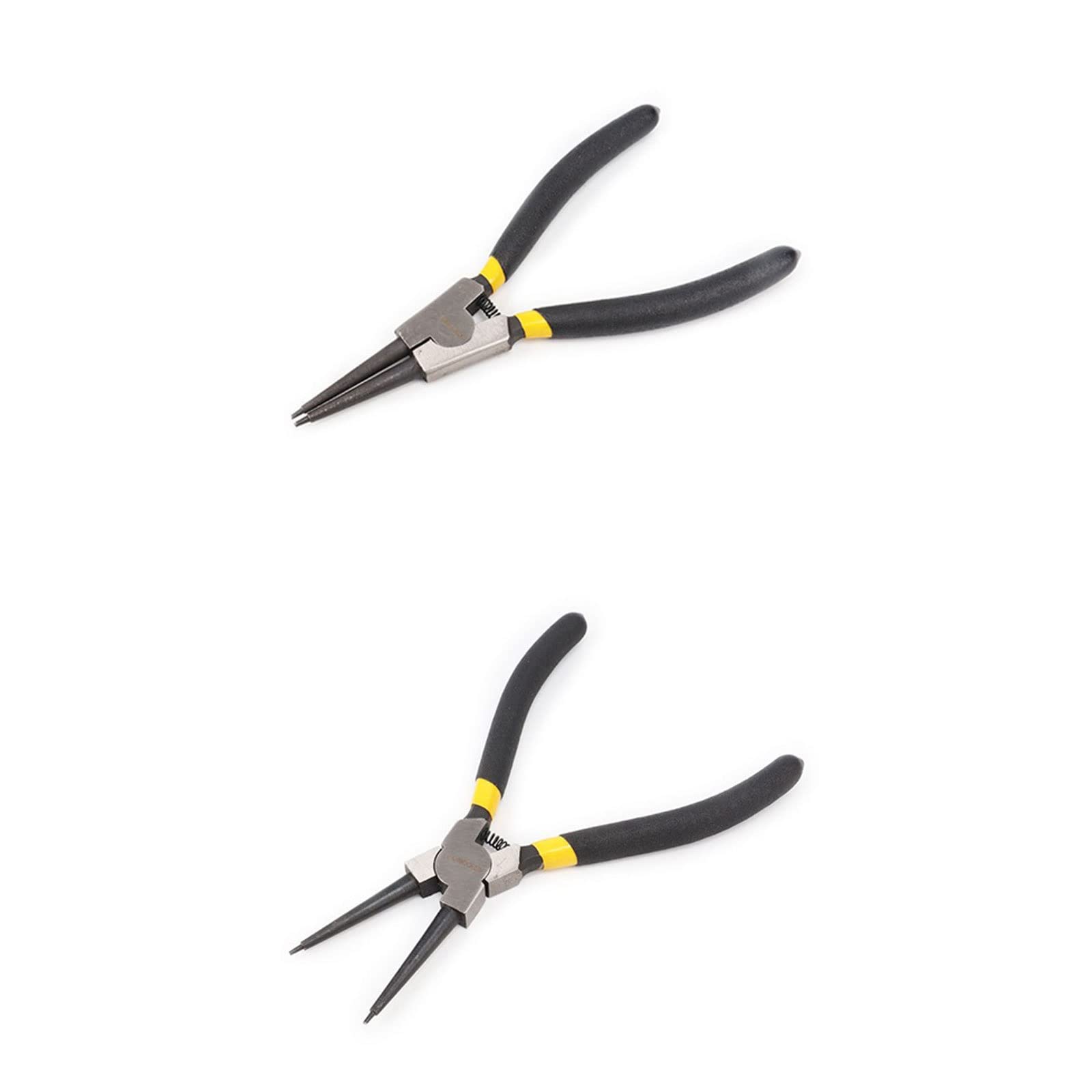 JINGYAN Alicates universales Circlip Pliers Internal External Curved Straight Tip Multipurpose Hand Tool
