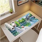 【Durable et Confortable】 Fabriqué en caoutchouc antidérapant, il peut adhérer fermement à votre bureau, précis et contrôlable, surface lisse pour maintenir une excellente vitesse et un excellent contrôle pendant le travail ou le jeu. Les bords cousus rendent le tapis souris plus durable et plus durable. Design léger et portable, enroulez-le et emportez-le avec vous partout où vous allez, assurant un espace de travail confortable et pratique où que vous soyez