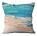PPMP Peinture Abstraite Jeter taie d'oreiller Vague Plage Montagne Lune Soleil Housse de Coussin canapé décoration taie d'oreiller Housse de Coussin A13 45x45 cm 2 pc