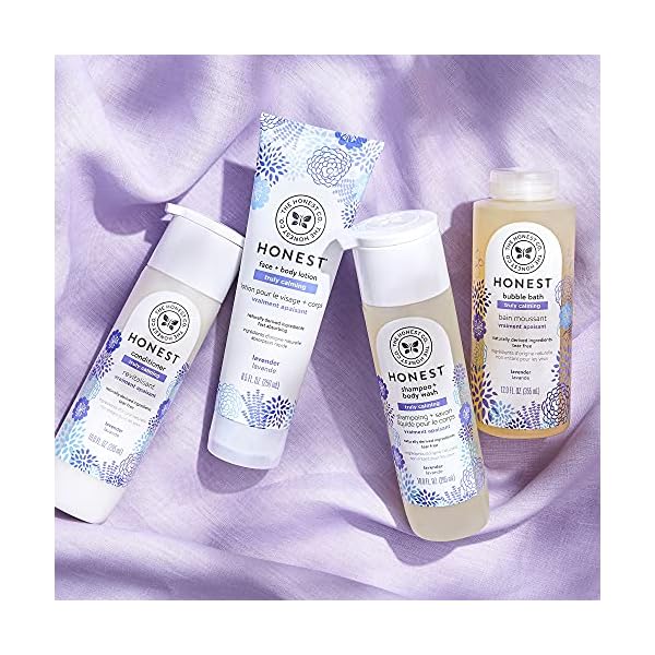 The Honest Company Silicone-Free Conditioner | Gentle for Baby | Naturally Derived, Tear-free, Hypoallergenic | Lavender Calm, 10 fl oz