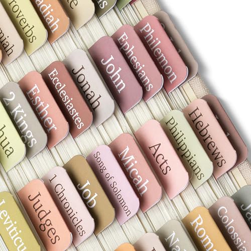 Mr. Pen Bible Tabs and Bookmarks Set Boho Theme 75 Tabs 2 Bookmarks Plastic and Paper Material