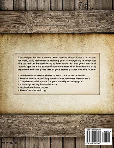 Horse Health Record Book & Horse Training Journal: Horse Health Care Log for Recording Regular Maintenance and Training Goals - Image 2