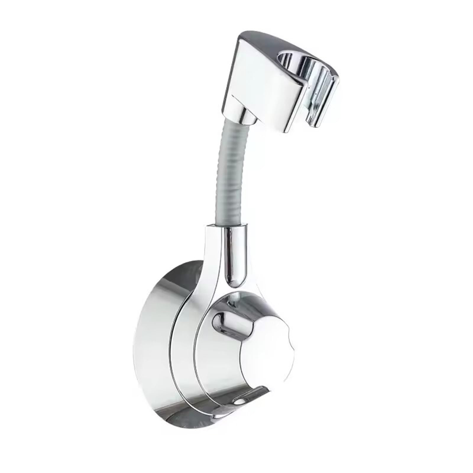 Ygmnqal Sliver Suction Cup Shower Holder Adjustable Head Nozzle Handheld Punch-Free Multi Angle Rotation Bathroom Bracket(Sliver)