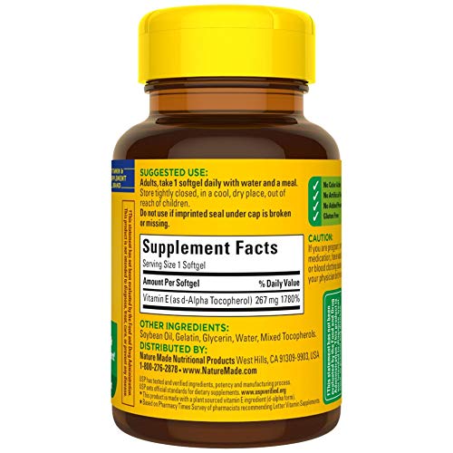 Nature Made 1224 Vitamin E 267 Mg (400 Iu) D-Alpha, Dietary Supplement thumb #7