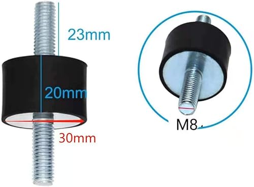 Miniatura 2 de M8 x 0.906 in Studs Rubber Vibration Isolator Mount HOMEKNOBS Amortiguador Anti Vibración Bobinas de coche para bombas de agua, motores diesel,