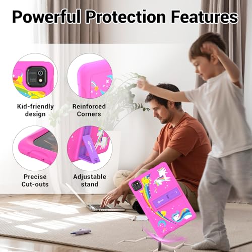 Image of Contixo Kids Tablet K103A - Learning Tablet for Kids with Games and Educational Apps, 10 inch, Android, 64GB, WiFi, Parental Control, Kid-Proof Case with Kickstand - Pink