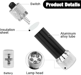 mizikuu 12-Pack LED Flashlight Mini Torch, Small Keychain Torch Colorful Mini Pocket Flashlight LED Super Bright for Kids Adult Camping Hiking Outdoor Gifts