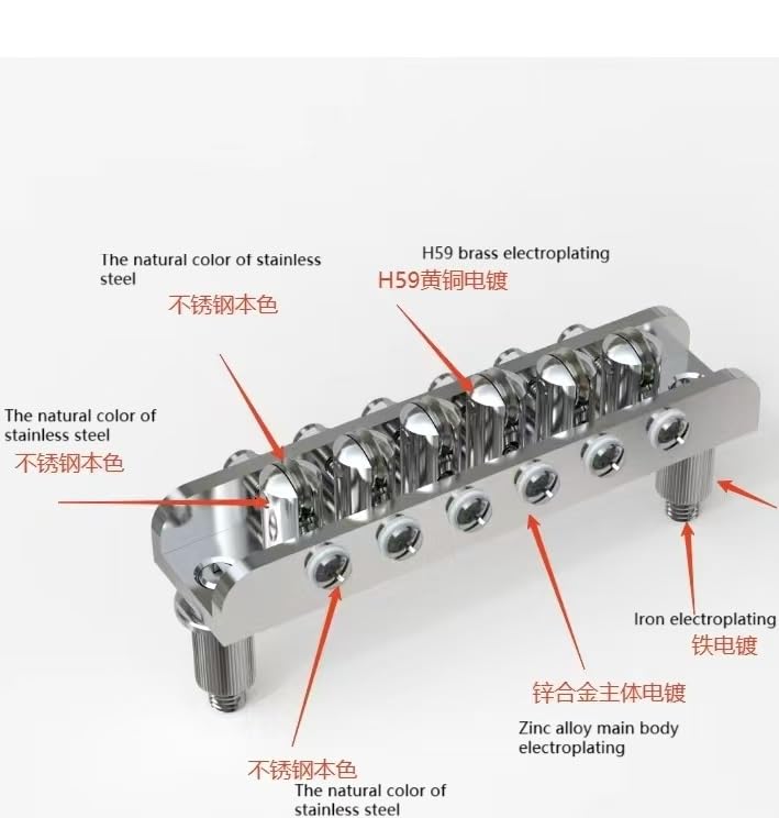 Amazon.co.jp: Guyker ギターローラーブリッジストリング間隔10.5mm