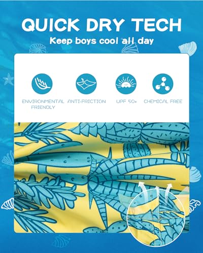 Image of SURF CUZ Boys Swim Trunks Toddler Swim Shorts UPF 50+ Bathing Suit for Boy Swimsuit Quick Dry Mesh Beach Boardshorts Swimwear