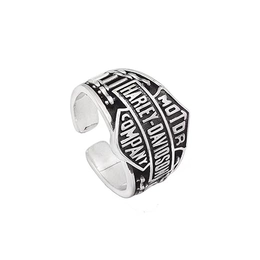 MenYiYDS Ring Silber Schmuck Männlich Lokomotive Wind Harley Einstellbar Retro Classic Partei Frau Paar Exquisite Fashion Einfachheit Geburtstag Gedenken Geschenk