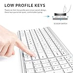 iClever BK10 Bluetooth Keyboard, Wireless Bluetooth Keyboard, Rechargeable Bluetooth 5.1 Multi Device Keyboard with Number Pad Full Size Stable Connection for Mac, Windows, iOS, Android, Laptop - Image 3