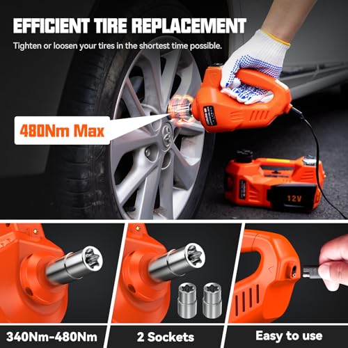 Olmlmo ELECTRIC CAR JACK-A Car Jack, 5 Ton (11023 Lbs) 12V Hydraulic Car Jack Kit thumb #5