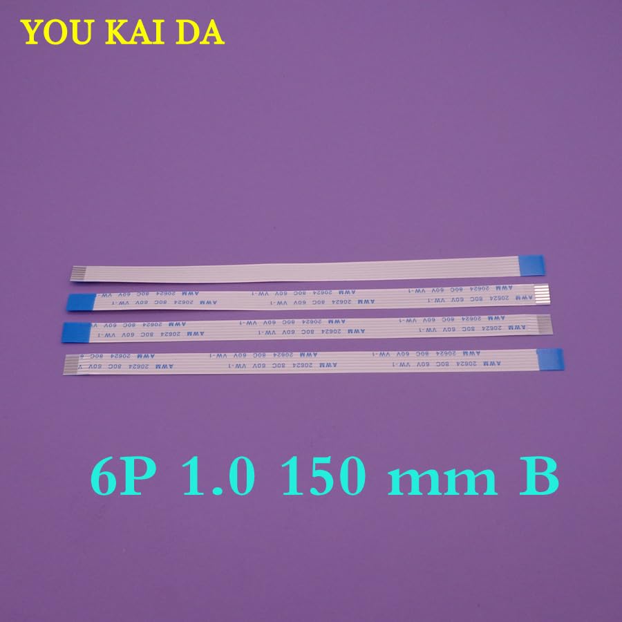 Wiring Connecting Terminals - 100pcs FFC FPC Flat Flexible Cable 6pin 1.0mm Pitch 6 pin Reverse Length 150mm Width 7mm Ribbon Flex Cable