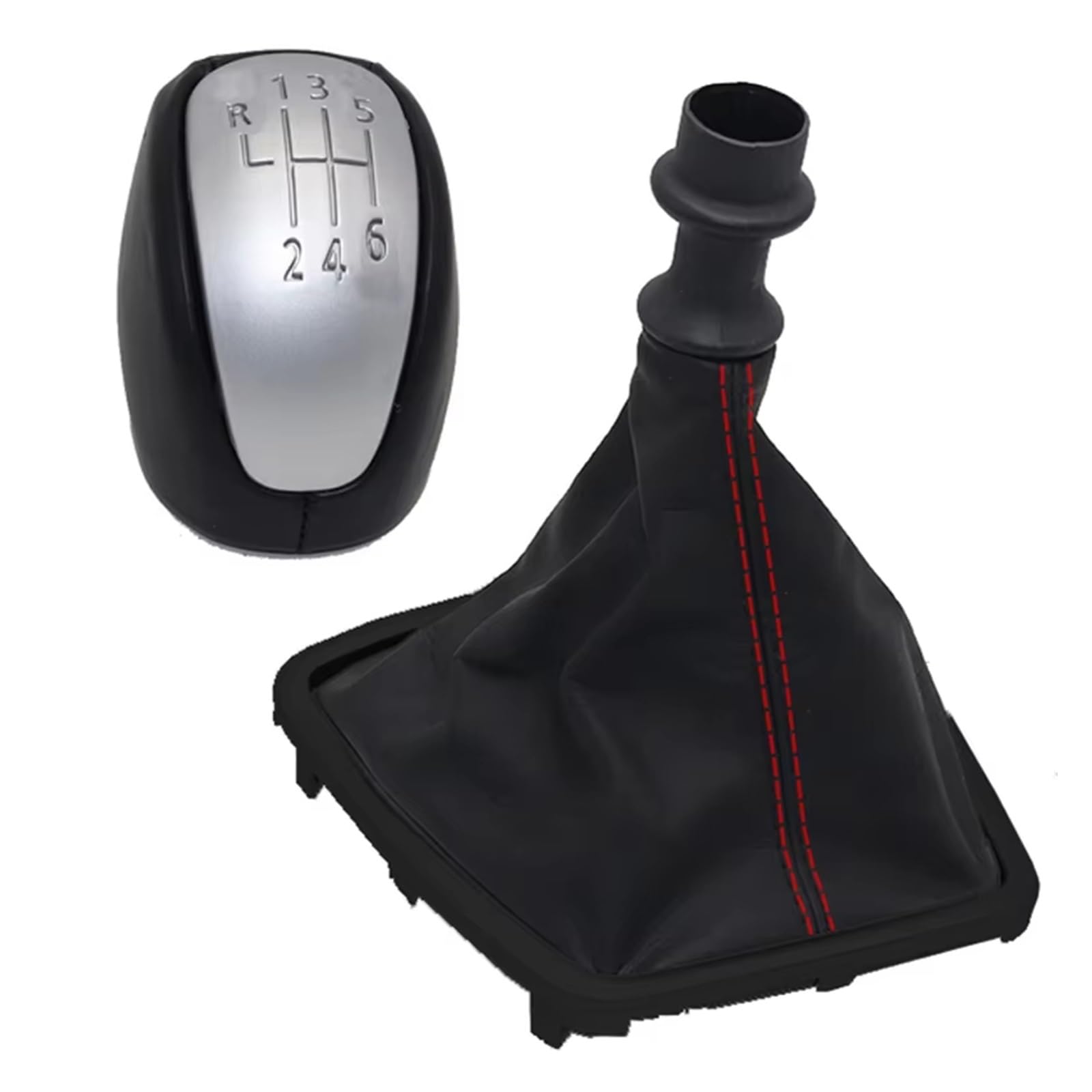 XKOEHXJ Car Gear Shift Knob for Laguna 3 III MK3 2007-2015 Gearbox Handle Gear Lever 6 Speed Stick Shift Knob Boot Gearbox Boot Cover(Type 5)