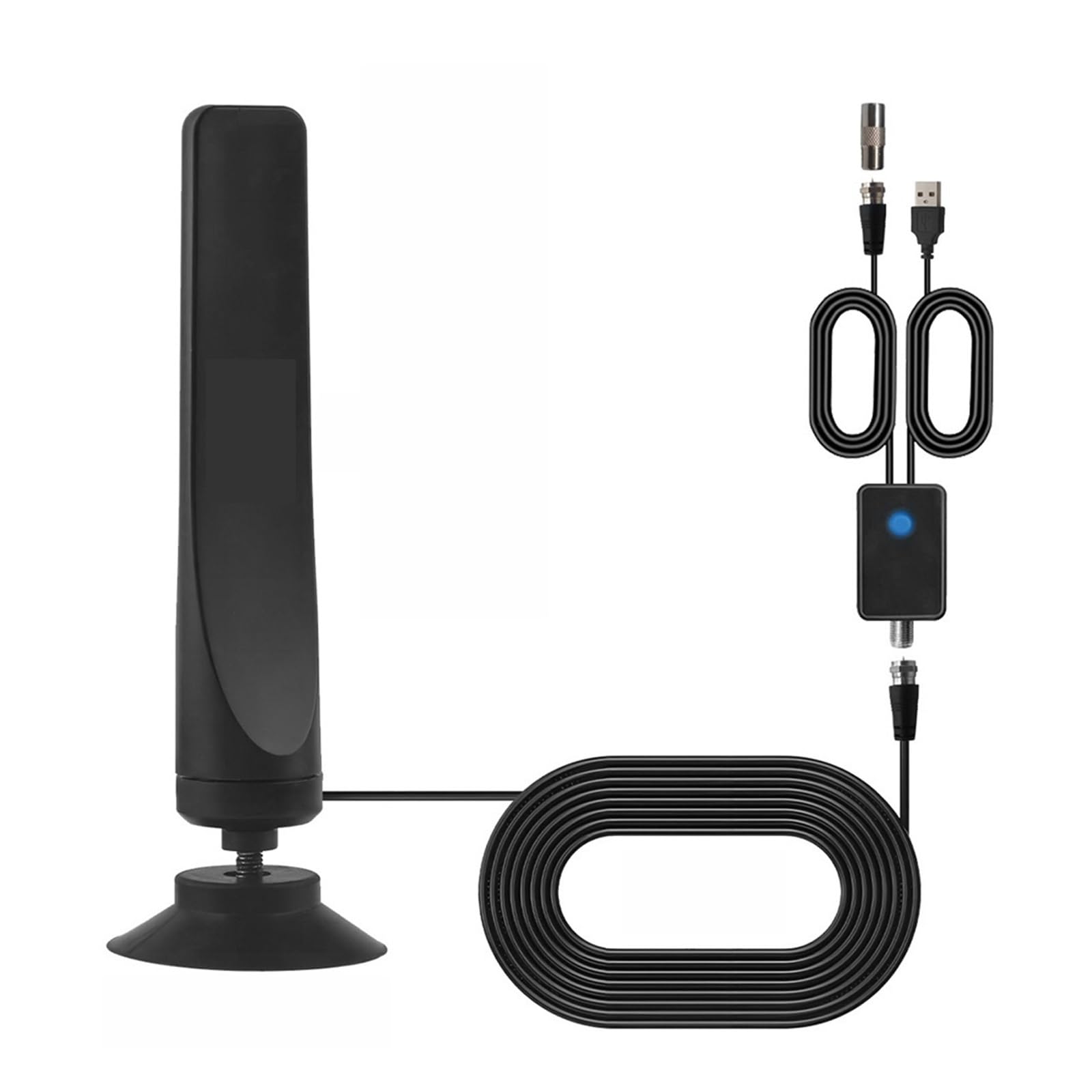 Antenna TV Digitale Con Amplificatore Di Segnale, Ventosa, Portata 50 Miglia, Ad Alto Guadagno, 25 DBi, Plug-in For Esterni E Interni Copertura più ampia