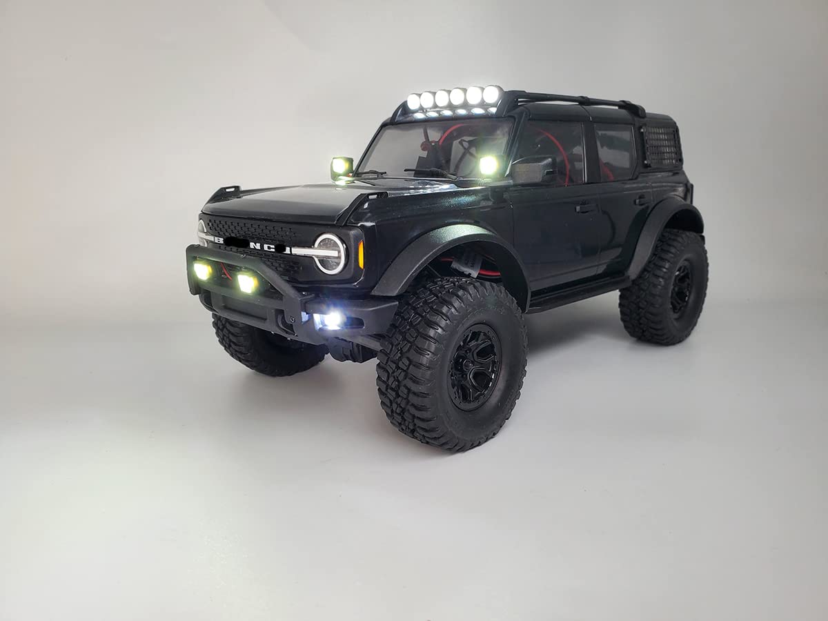 Palumma Faros LED Para TRX4M 1/18 – Luces De Crawler RC Para Traxxas Defender/Bronco, Foco Cuadrado Con Tornillos De Montaje