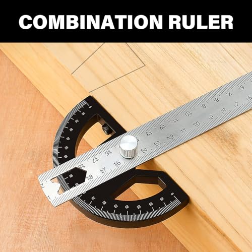 Transportador de ángulos ajustable para carpintero 0-180° miniatura 2