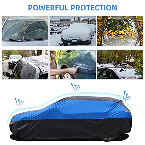 Image of SUV Car Cover Waterproof All Weather,Cover Full Exterior Cover Windproof Outdoor Full Car Cover UV /Snow /Hail /Dust Protection Fit SUV Jeep-Length 190 inch to 200 inch