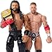 Mattel WWE Main Event Showdown Action Figures 2-Pack with Accessory, Series #21 Roman Reigns vs LA Knight Collectible Set, 6-inch