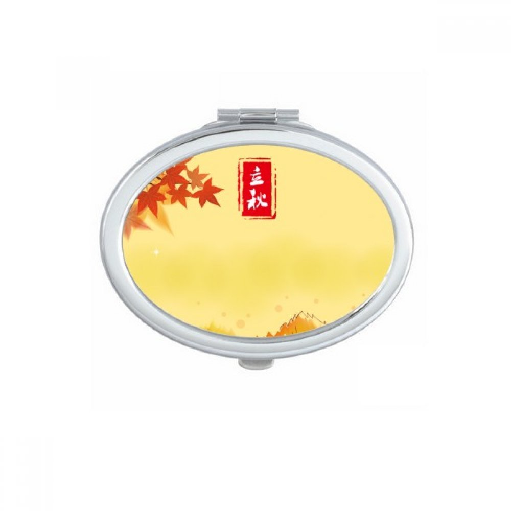 Miroir compact ovale de poche décor Twenty Four Terme Solaire