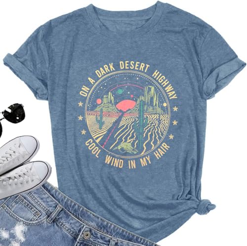 Adventure Shirts Sunrise Camping Hiking Activewear Road Trip Nature Cactus Workout Tee Top