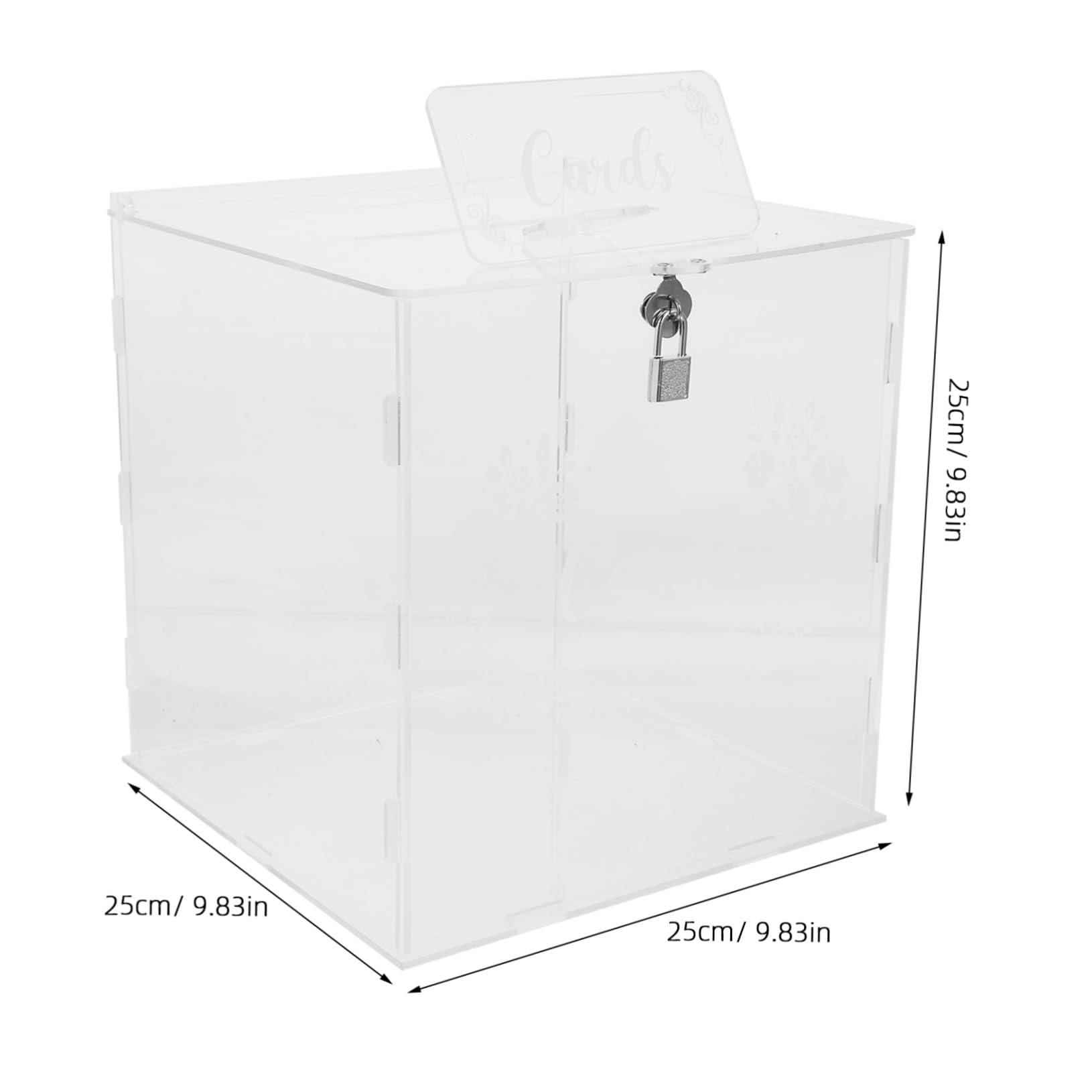 LIFKOME Modern Wedding Card Box with Lock Storage for Cards Envelopes Money Postcards Elegant Party for Weddings Graduations and Special Events