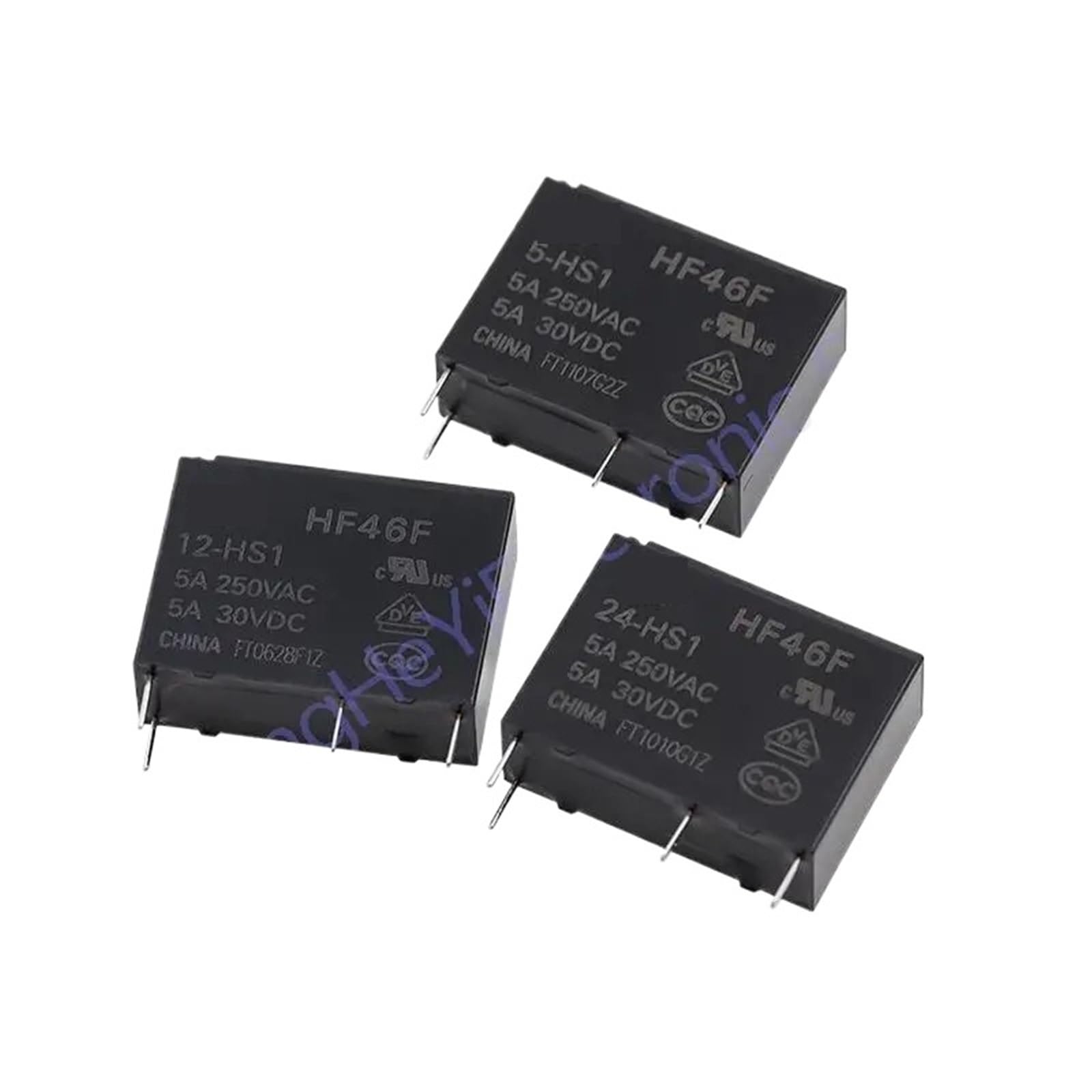 Relais HF46F 12V mini interrupteur électromécanique 5A de haute précision pour circuit