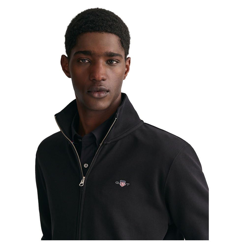 GANT Herren Reguläres Shield-Sweatshirt Mit Reißverschluss, Grey