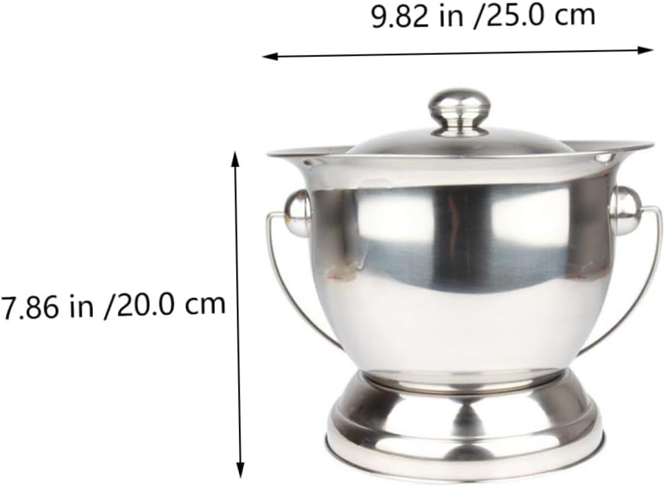 Stainless Steel Urinal Spittoon Household Spittoon Lid Handheld Pail Pot Piss Pot Bucket