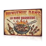 Putuo Decor Placa Aluminio 20x30 cm 'Bienvenido a la Zona de barbacoa',...