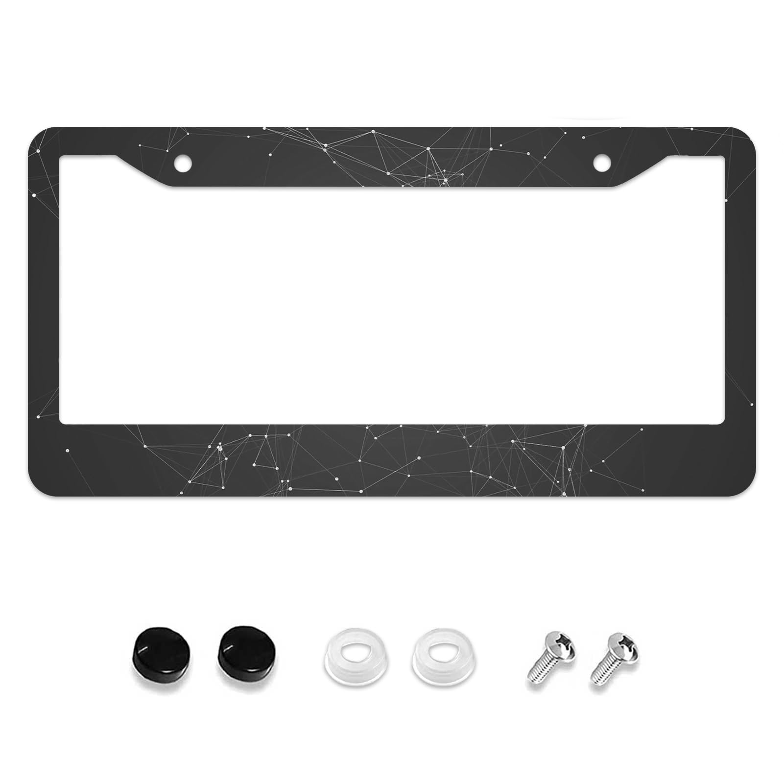 LOVEJIAStar Line License Plate Frame, Matte Black License Plate Frames Funny Car Plate Frame Holder Cover for Women Men with 2 Holes (LJC-100)