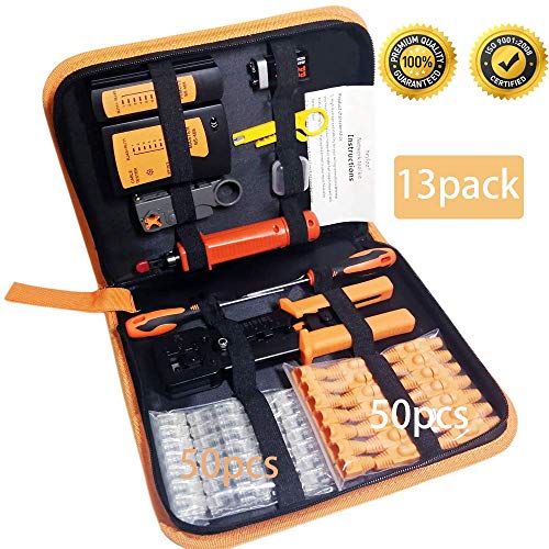Professional 13 in 1 Network Computer Maintenance Repair Kit，ethernet crimper kit - RJ45