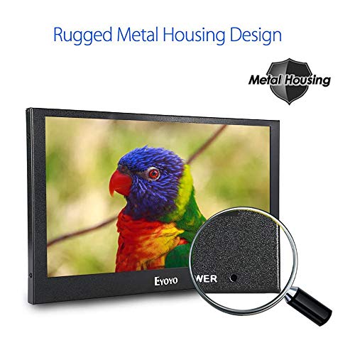 Eyoyo 12 Inch Monitor 1920X1080 Ips Lcd Screen Support Vga Hdmi Bnc Av Usb Input Built-In Dual Loudspeakers Metal Housing For Pc Laptop Raspi #TOP3