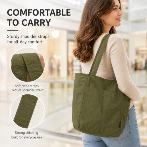 Image of Barsine Tote Bag for Women Unisex Lightweight Nylon Totes Purses and Handbags Large Casual Shoulder Hobo for Travel Gym