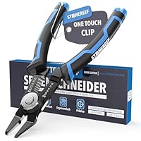 3-in-1 Seitenschneider für 20–10 AWG Kabel – Schneidezange & Abisolierzange – Versteckte Feder & rutschfester PVC-Griff – Präzisionszange für Elektronik, Platinen, Elektroinstallation