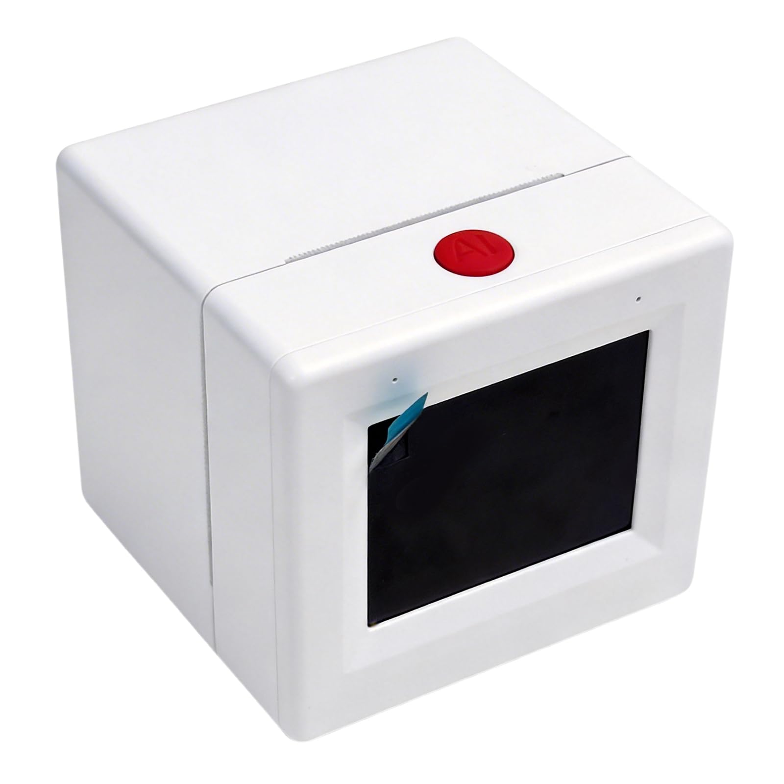 Smart AI Voice Sticker Maker con pantalla impresora compacta sin tinta para estudio, oficina, uso creativo, 5 rollos incluidos