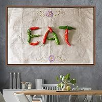 Framed Canvas Wall Art Pressed Quotes 3D Chic Inspirational Multicolor Pop Art Quotes Typography Ultra Whimsical - 16x24 inches