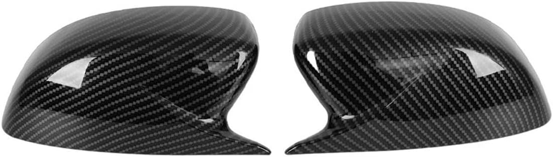Pair Rearview Side Mirror Cap Cover Trim For INFINITI G37 G25 2008 2009 2010 2011 2012 2013 Door Wing Mirror Carbon Fiber OX Horn Style covers Left and Right side(Not a Replacement)