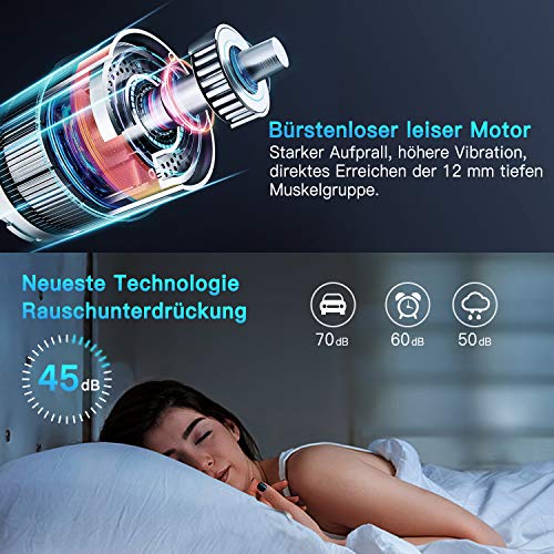 Massagepistole Massagegerät für Nacken Schulter Tiefen Massagegerät mit 30 Geschwindigkeiten 6 Massageköpfen… - Image 5