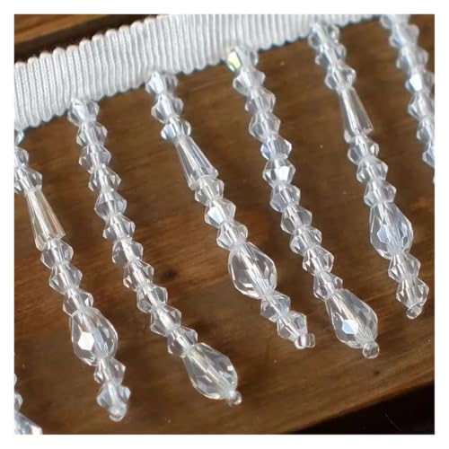 Cenefa con flecos de cuentas de cristal de 6 cm para decorar cortinas elegantes 5