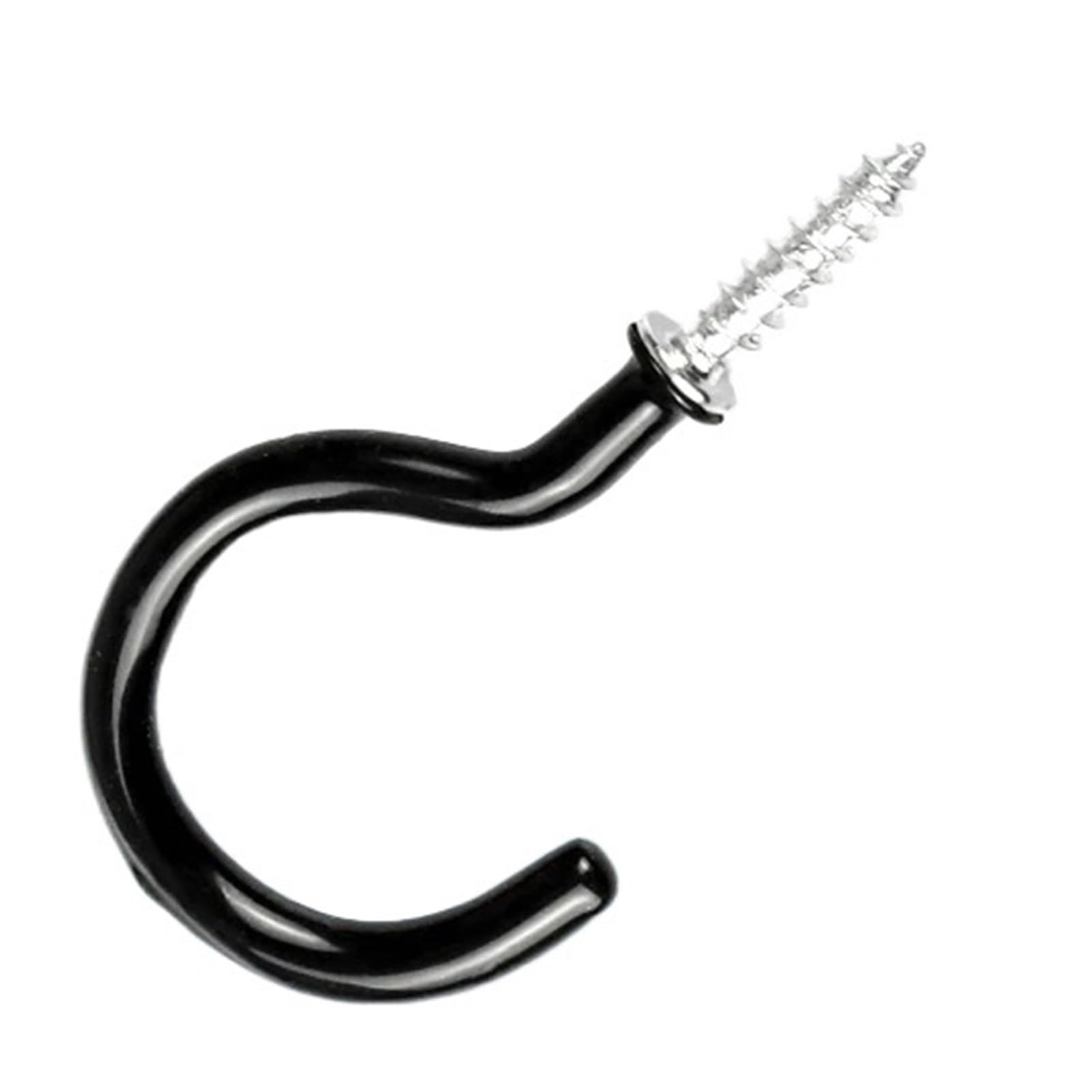LZTDSBX Cup Hooks Screw 10-30pcs Hook 1/2"~2" Self Tapping Ceiling for Kitchen Hanging(1",30pcs)
