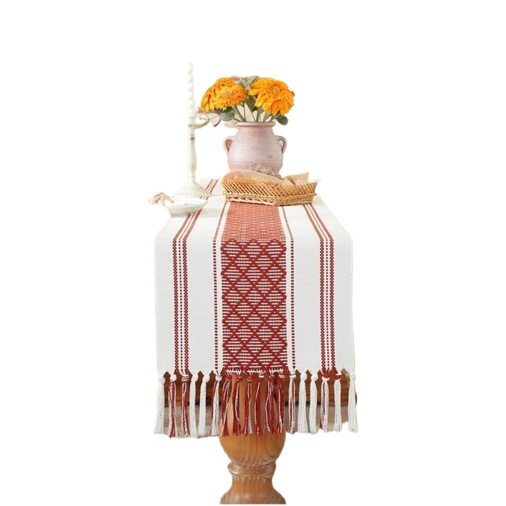 NIUSABOU Kitchen Dining TableDecoration, Nordic Striped Table Runner Multicolor 35x160-305cm(Yell,35x240cm(13.7x94.4in))