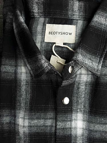 Men's Sleeveless Flannel Plaid Shirts Casual Button Down Cowboy Vest Shirts3