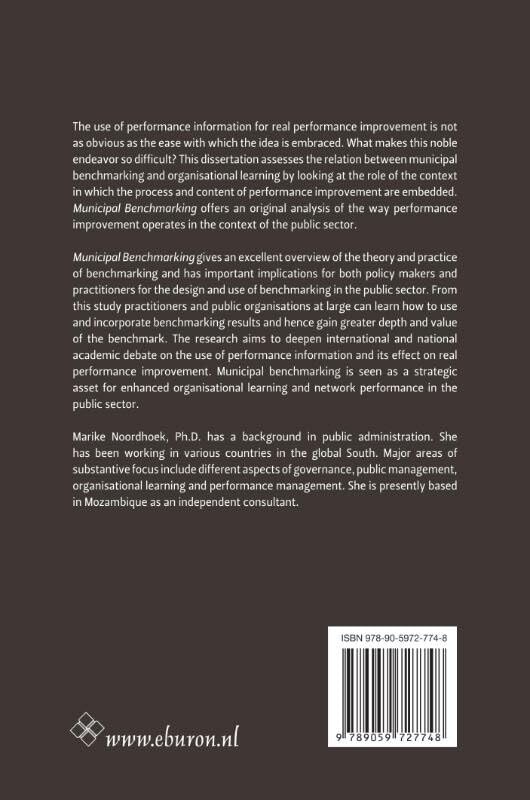 Municipal Benchmarking: Organisational Learning and Network Performance in the Public Sector