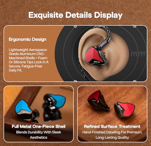 Image of Linsoul ZiiGaat x Fresh Reviews Arete II IEM,2nd Gen 1DD+4BA Hybrid in Ear Monitor,Wired HiFi Earbuds,Full CNC Aluminum Shell Earphone with Detachable Silver-Plated OFC Cable for Musician (Blue)