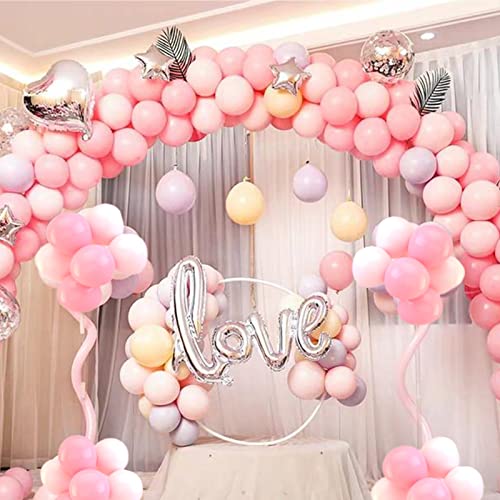 Image of Pink Balloons 110Pcs, 5 Inch Small Pink Latex Party Balloons, Mini Thick Pink Balloons for Birthday Wedding Baby Shower Decorations.