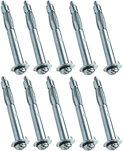 AERZETIX - C49943 - Juego de 10 - Tacos de expansión Ø8x60mm - para placas de yeso cuerpo hueco - con tornillo M4x66mm - fijación en tabique seco